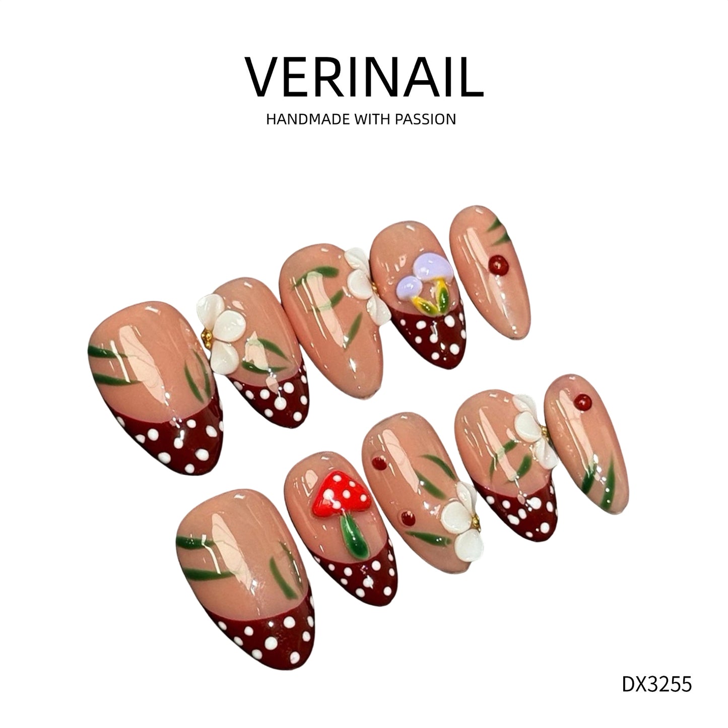 Press On Nails Almond-Medium-AM04