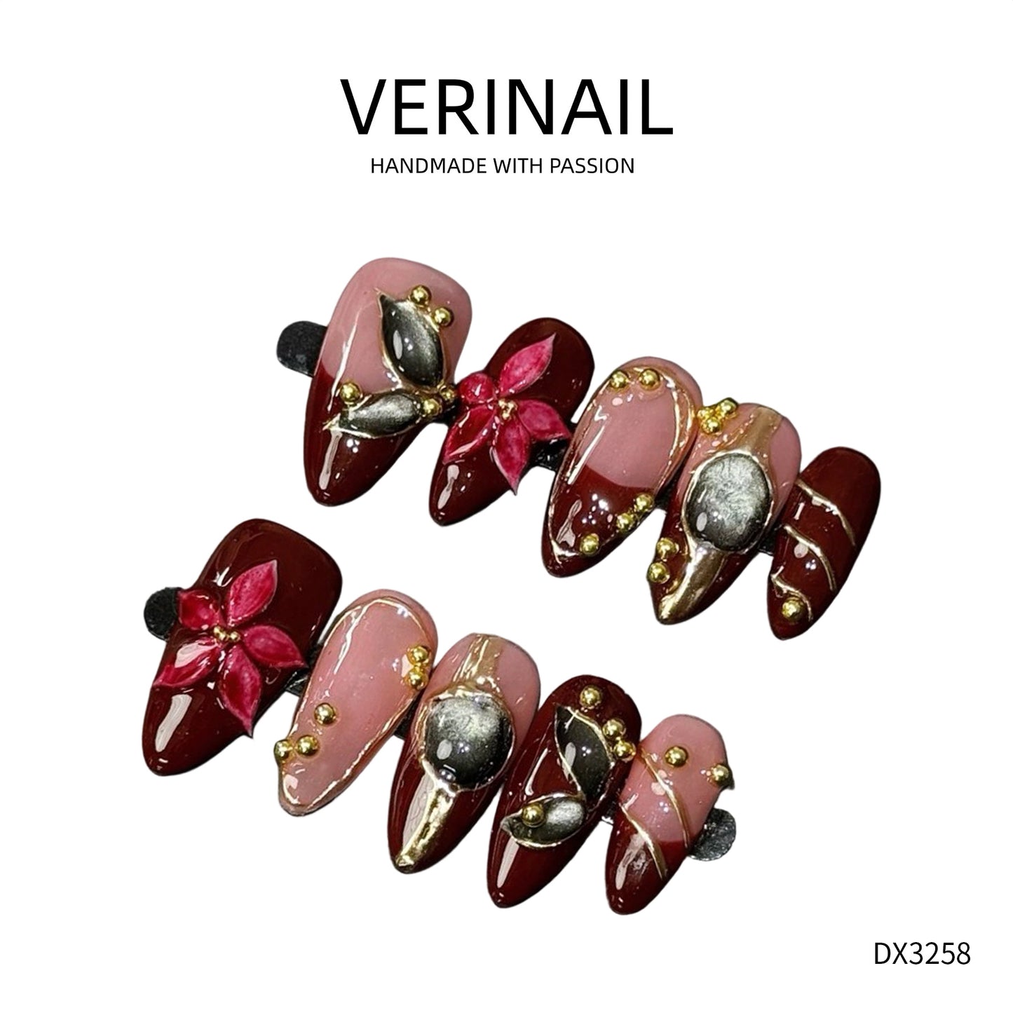 Press On Nails Almond-Medium-AM04