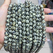 Dalmation Jasper Round Smooth Beads 4mm 6mm 8mm 10mm
