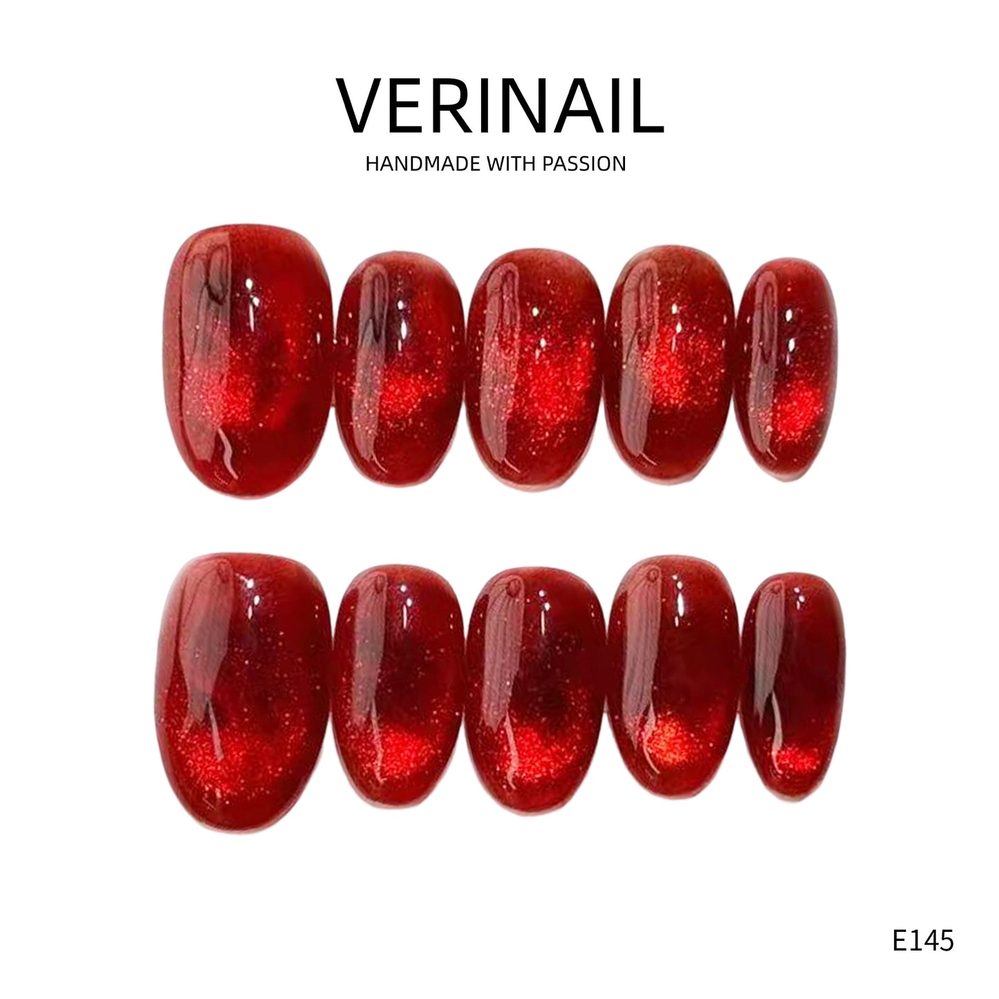Press On Nails Color Red RD01