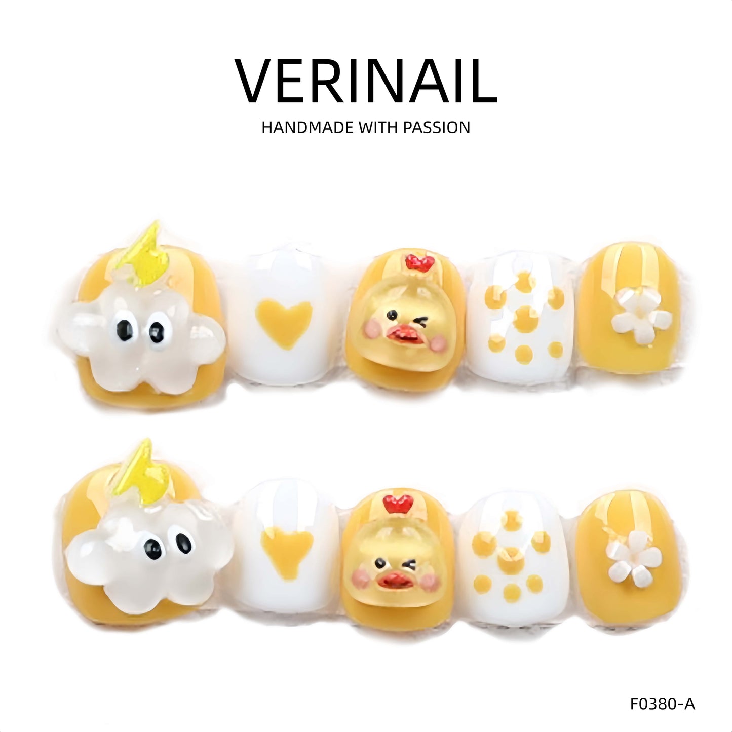 Press On Nails Color Yellow YW02