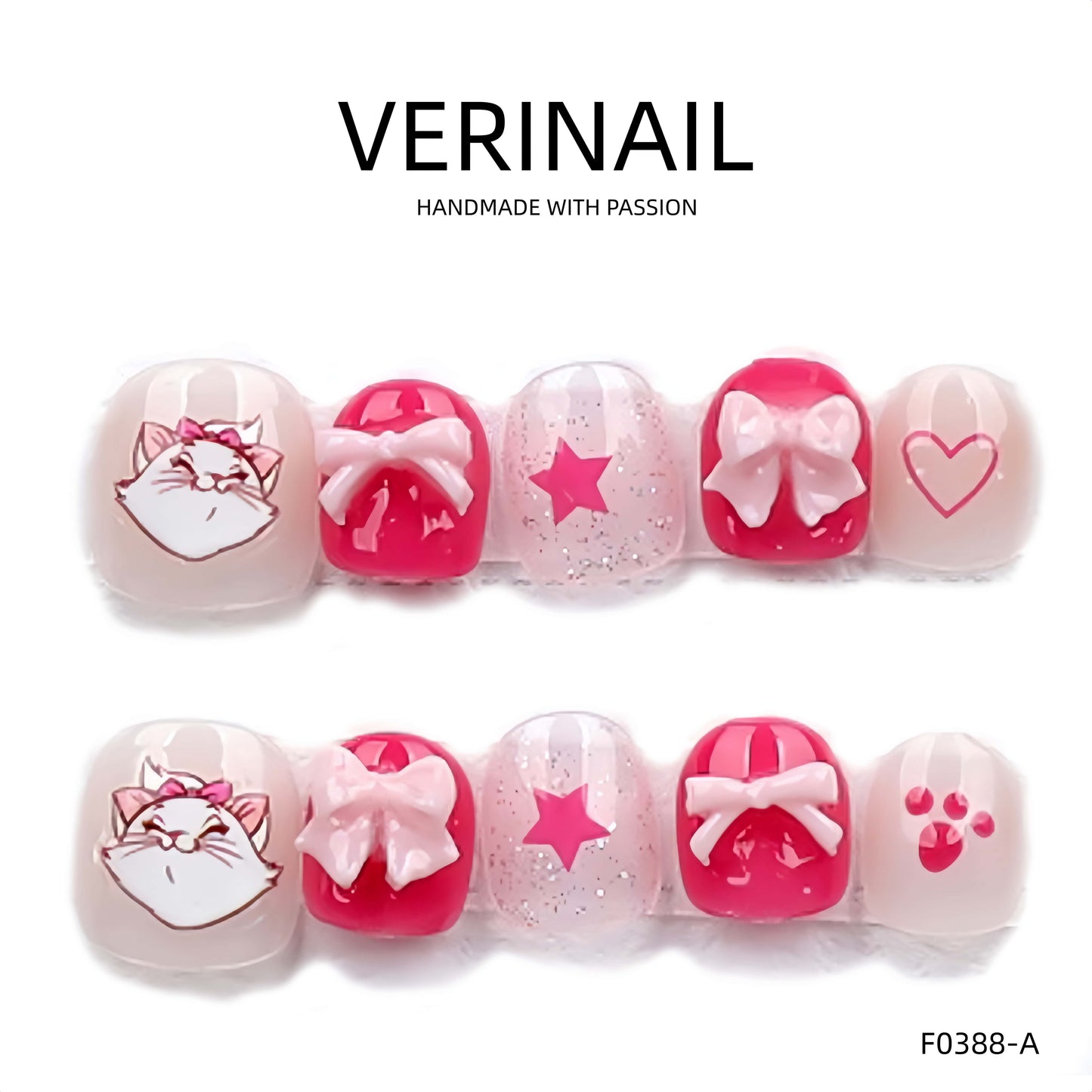 Press On Nails Color Red RD07