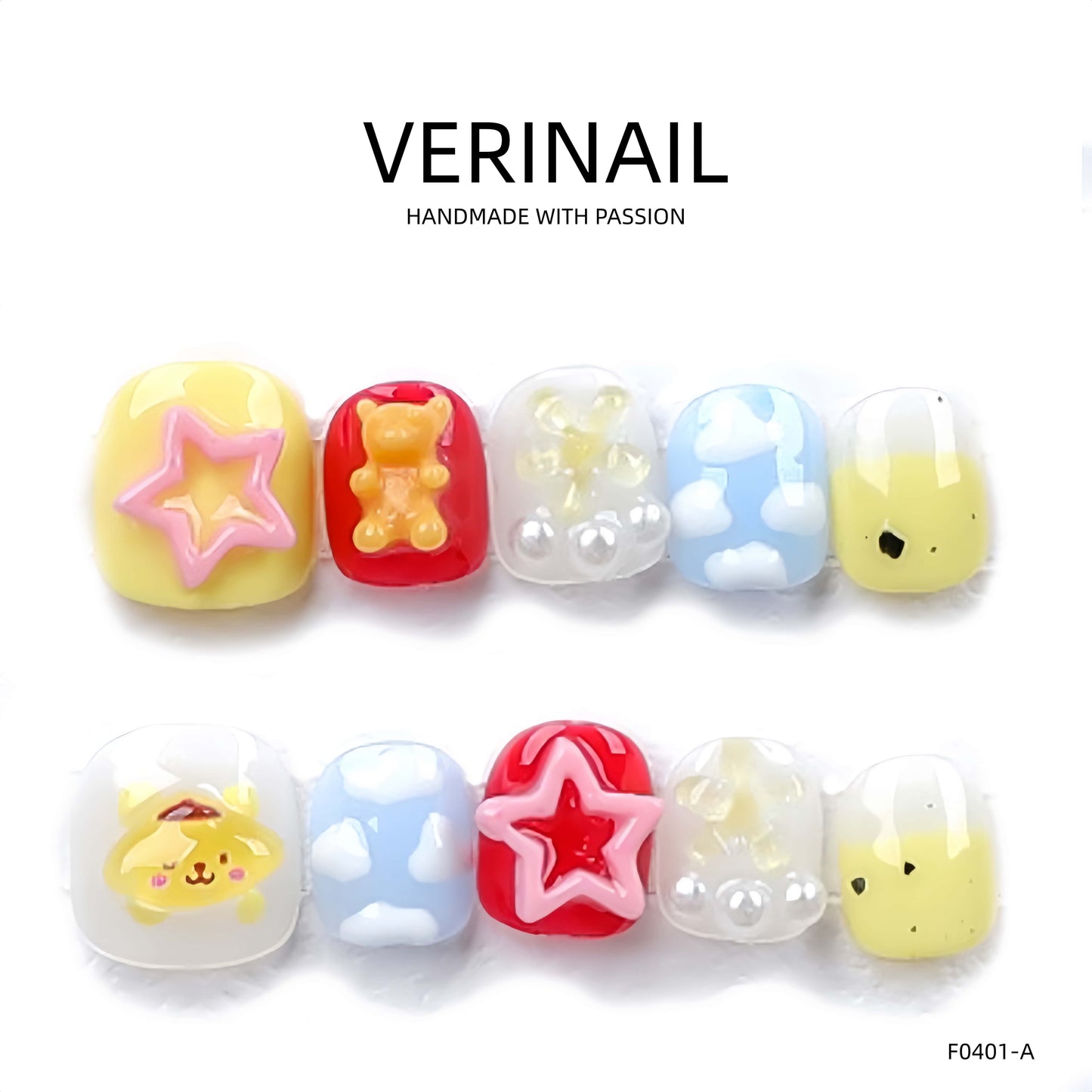 Press On Nails Color Yellow YW02