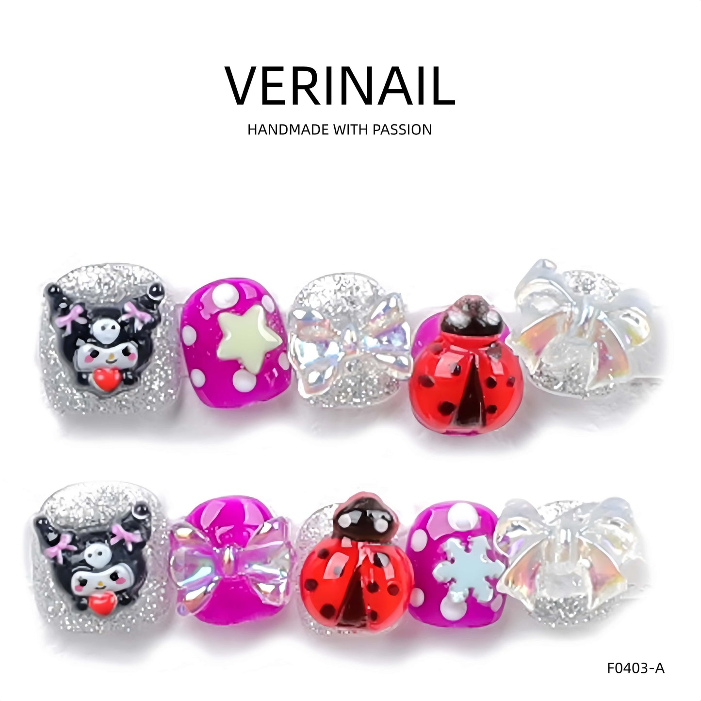Press On Nails Color Red RD03