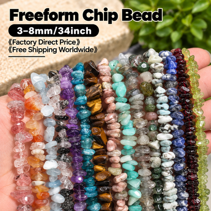 Freeform Chip Beads 3-8mm Gemstone/Quartz/Jasper/Agate