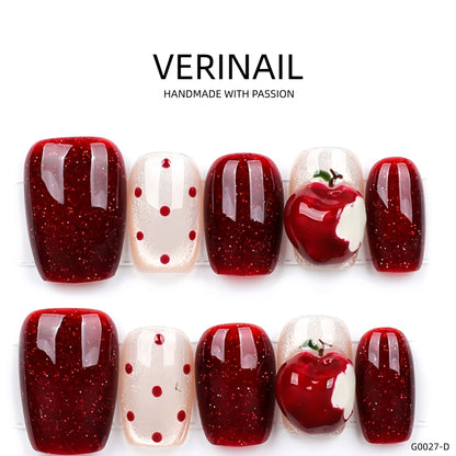 Press On Nails Color Red RD01