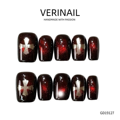 Press On Nails Color Red RD07