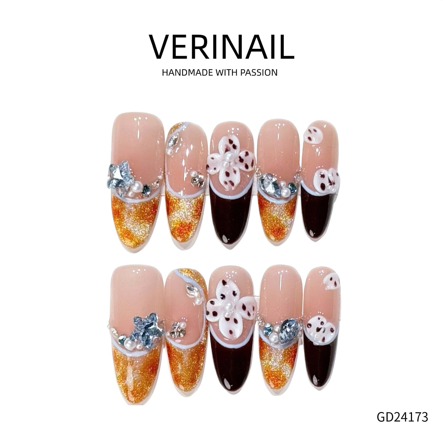 Press On Nails Almond-Long-AL05