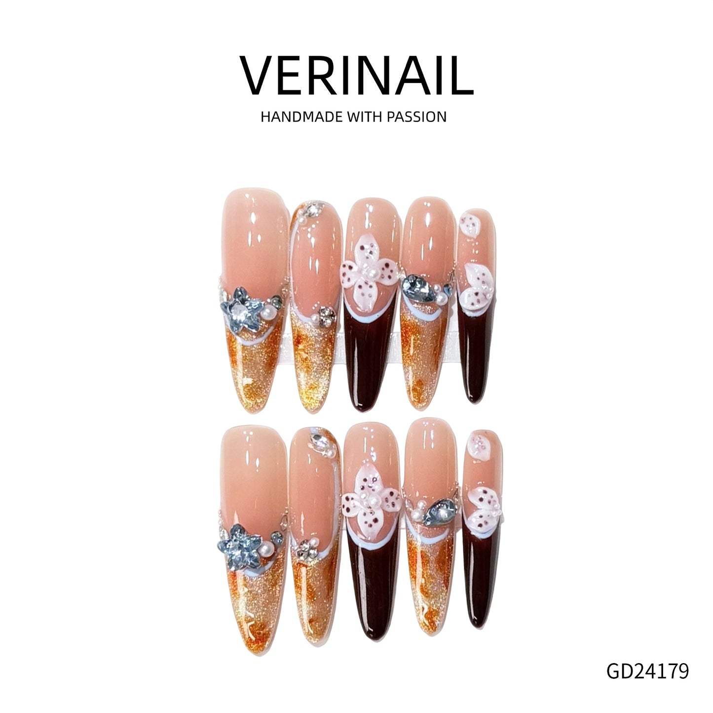Press On Nails Almond-Long-AL05