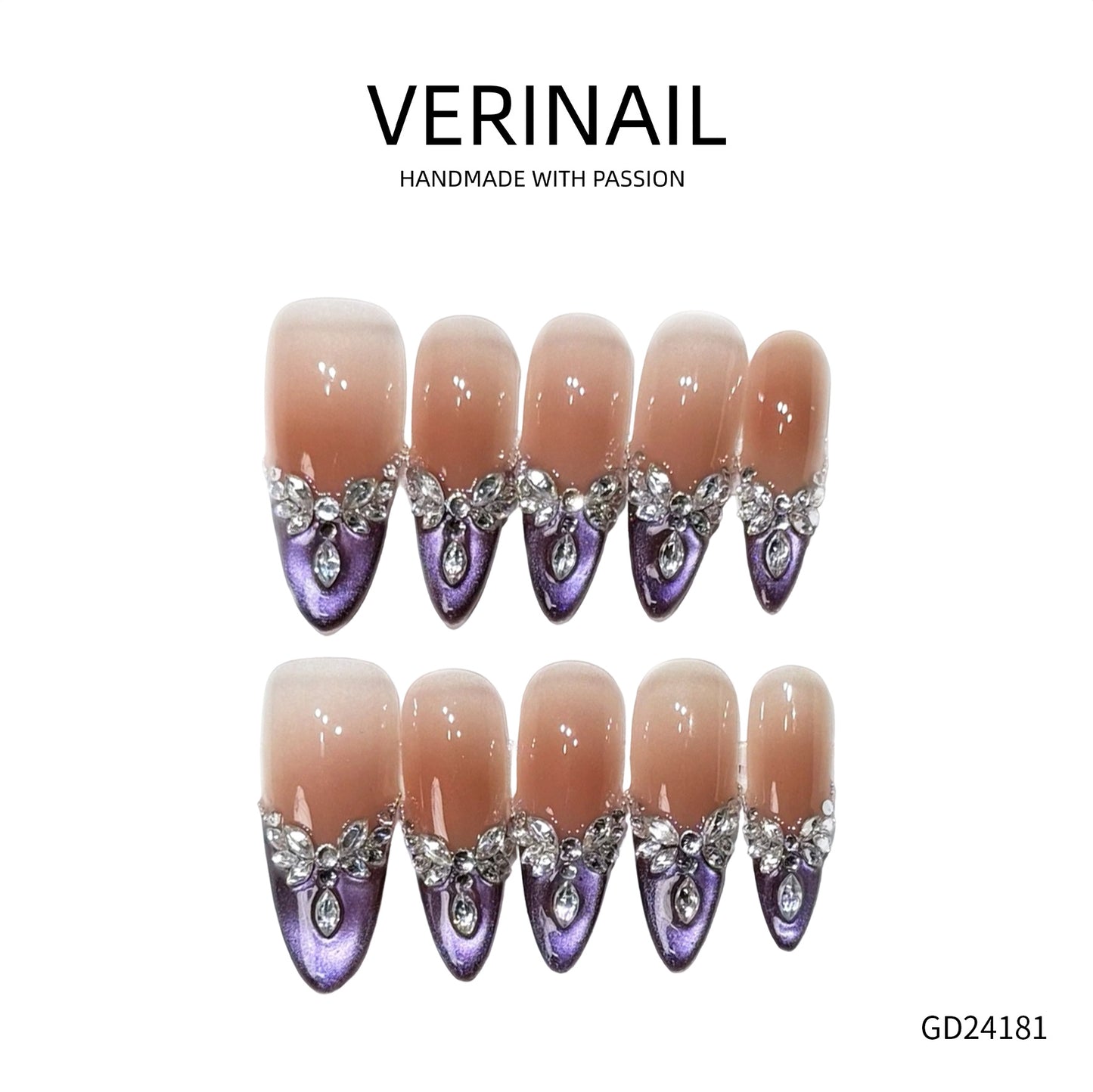 Press On Nails Almond-Long-AL05