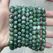 Green Dalmatian Jasper Round Smooth Beads 4mm 6mm 8mm 10mm