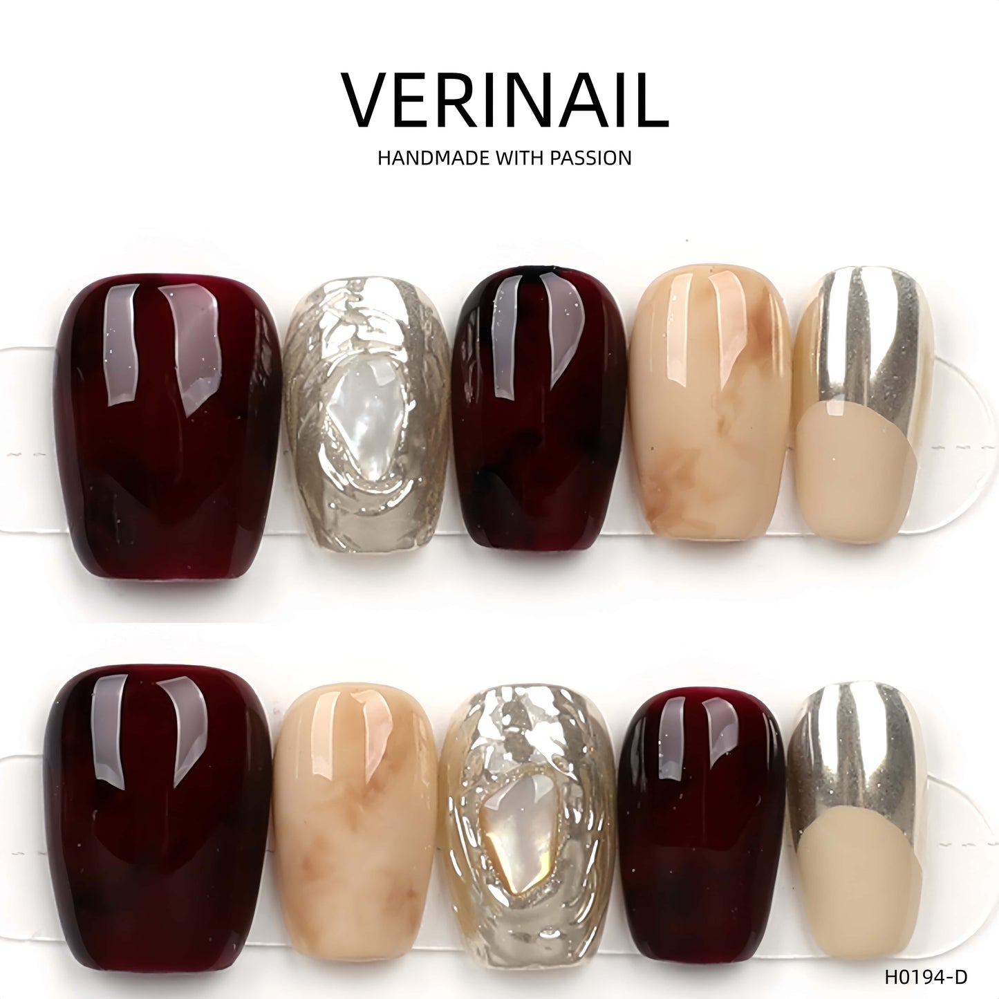 Press On Nails Color Silver SL03