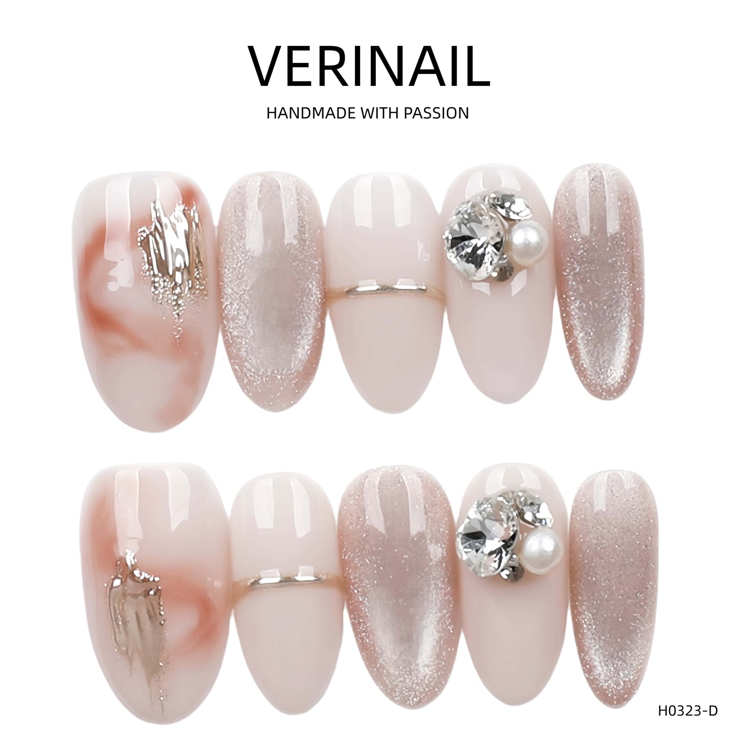 Press On Nails Almond-Medium-AM05