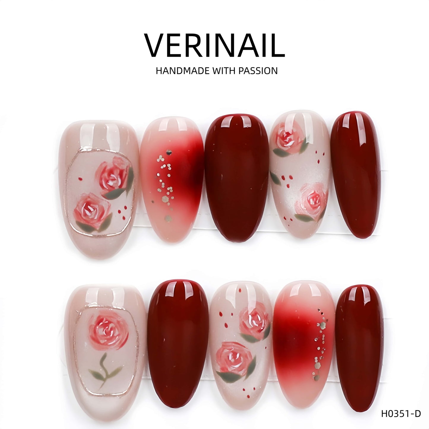 Press On Nails Almond-Medium-AM05