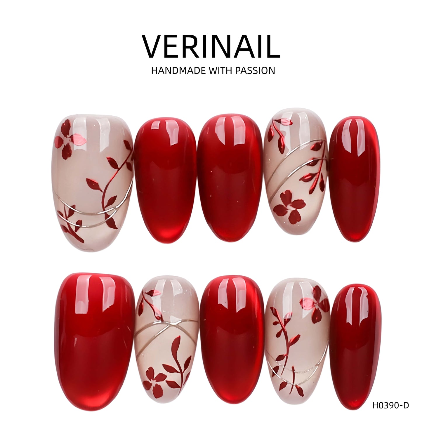 Press On Nails Almond-Medium-AM06