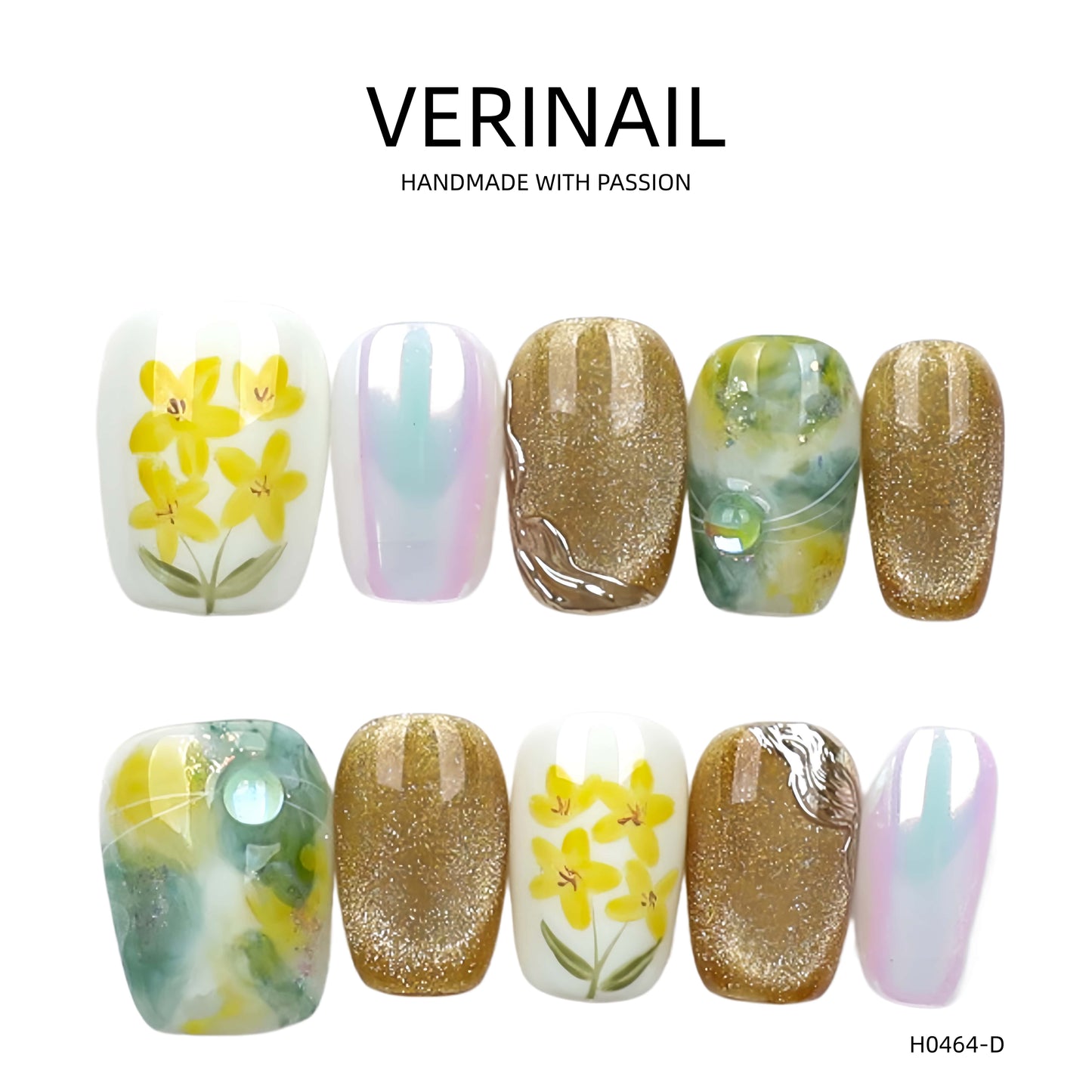 Press On Nails Color Yellow YW01