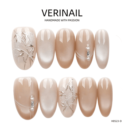 Press On Nails Color Silver SL02