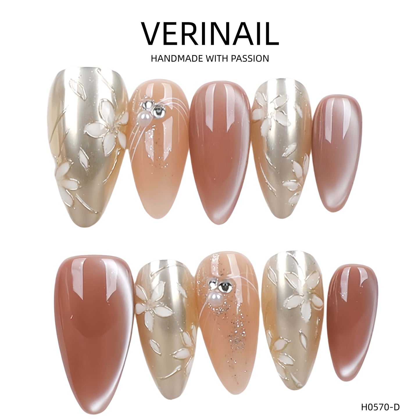 Press On Nails Almond-Medium-AM06
