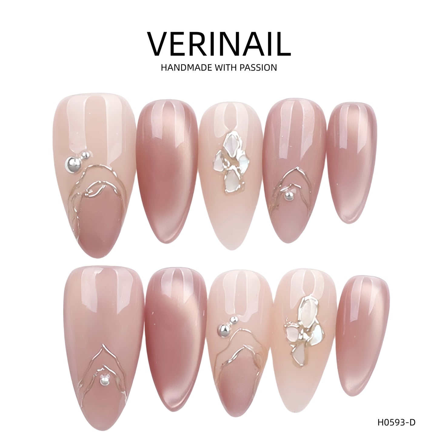 Press On Nails Almond-Medium-AM06