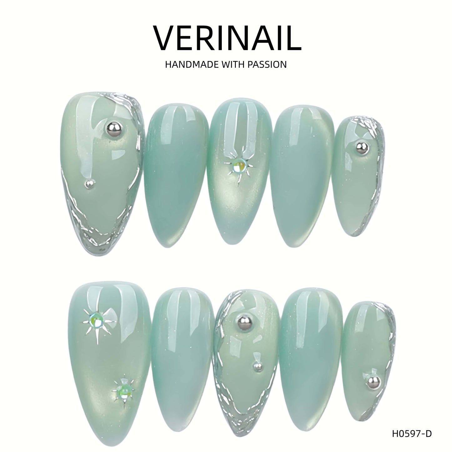 Press On Nails Almond-Medium-AM06