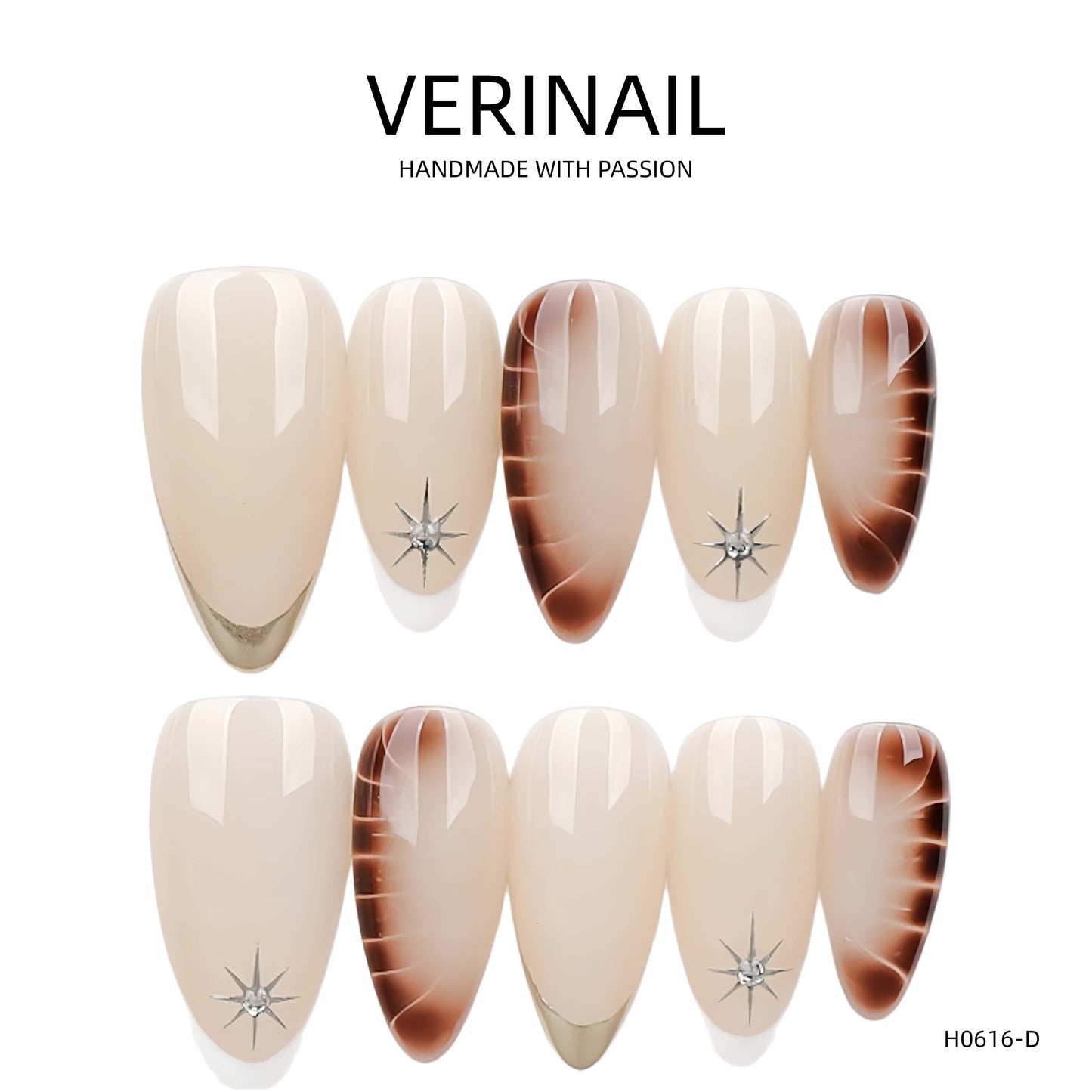 Press On Nails Almond-Medium-AM07