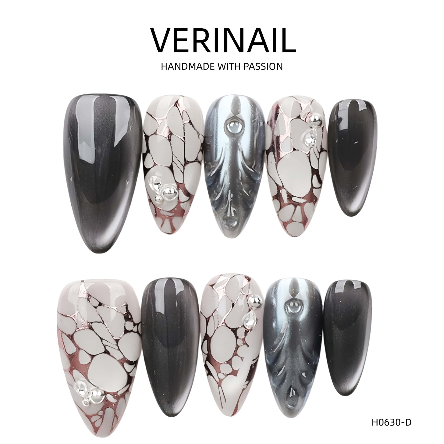 Press On Nails Almond-Medium-AM07