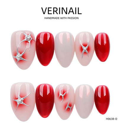 Press On Nails Color Red RD06