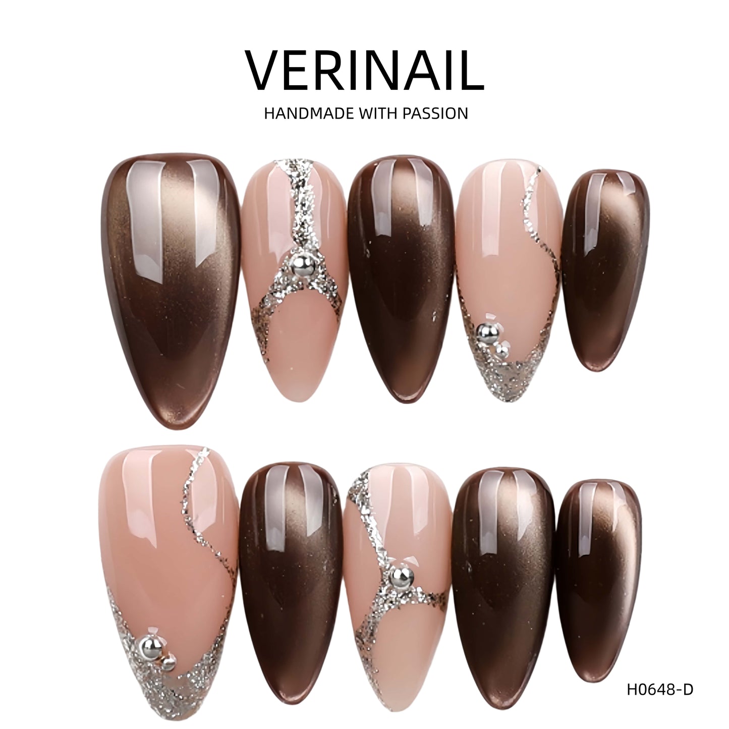Press On Nails Almond-Medium-AM07