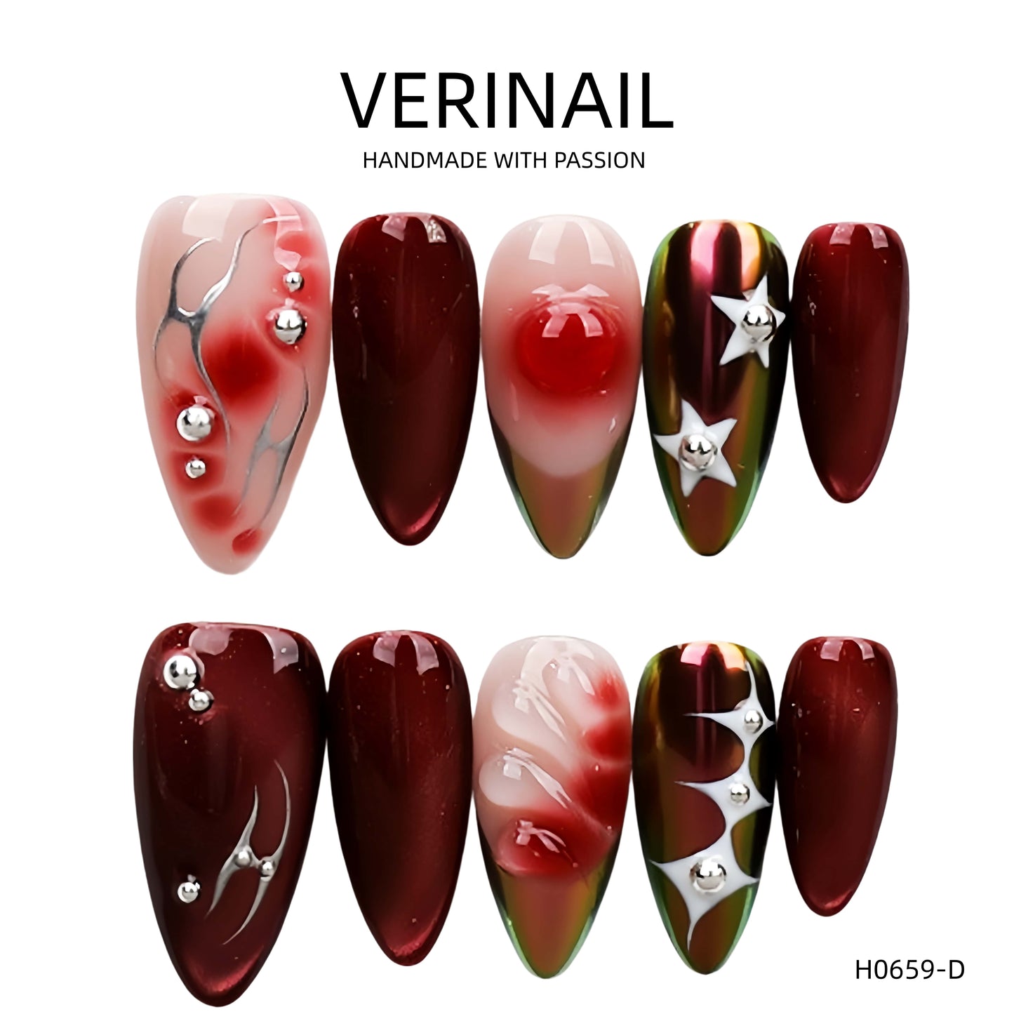 Press On Nails Almond-Medium-AM07