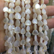 Heart Shape Mother of Pearl MOP Beads