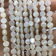 8mm Coin Mother of Pearl MOP Beads