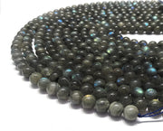 Black Labradorite Round Beads
