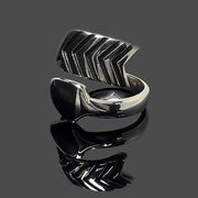 925 Sterling Silver Jewelry Small Twisted Arrow Ring