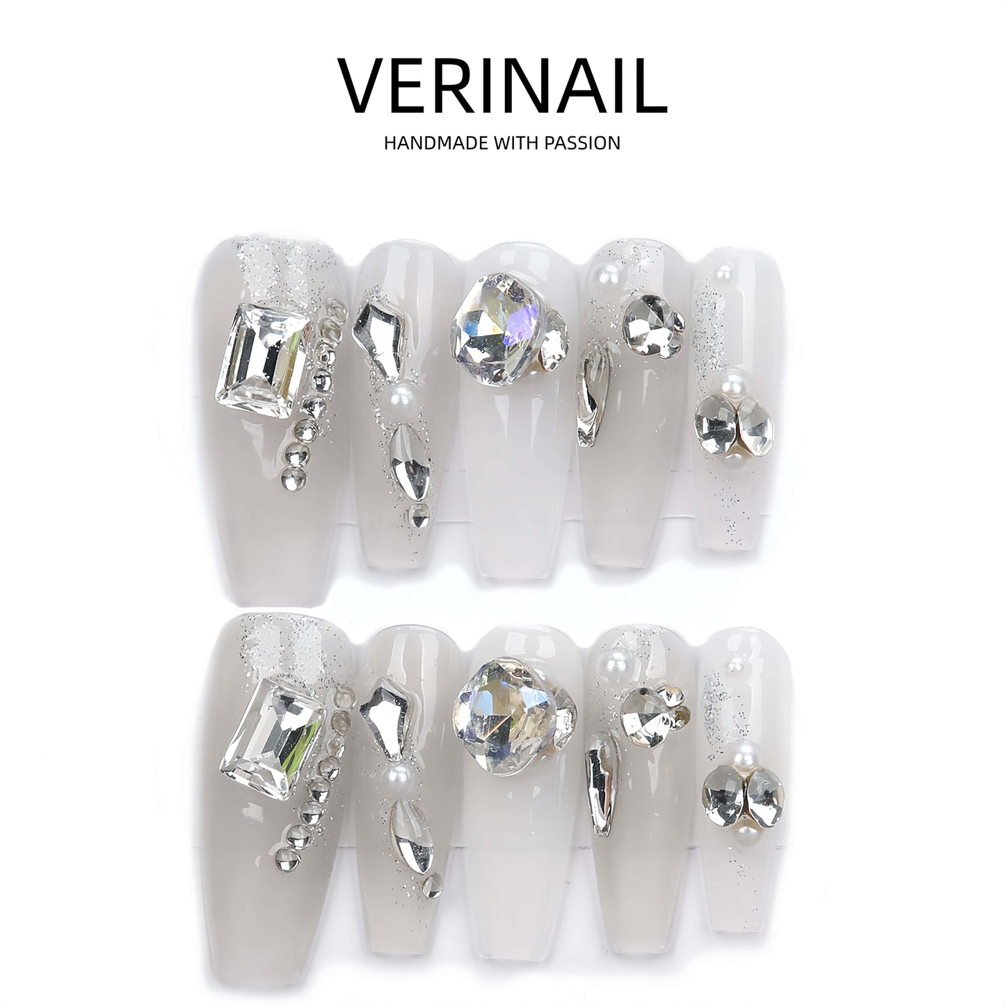 Press On Nails Color Silver SL03