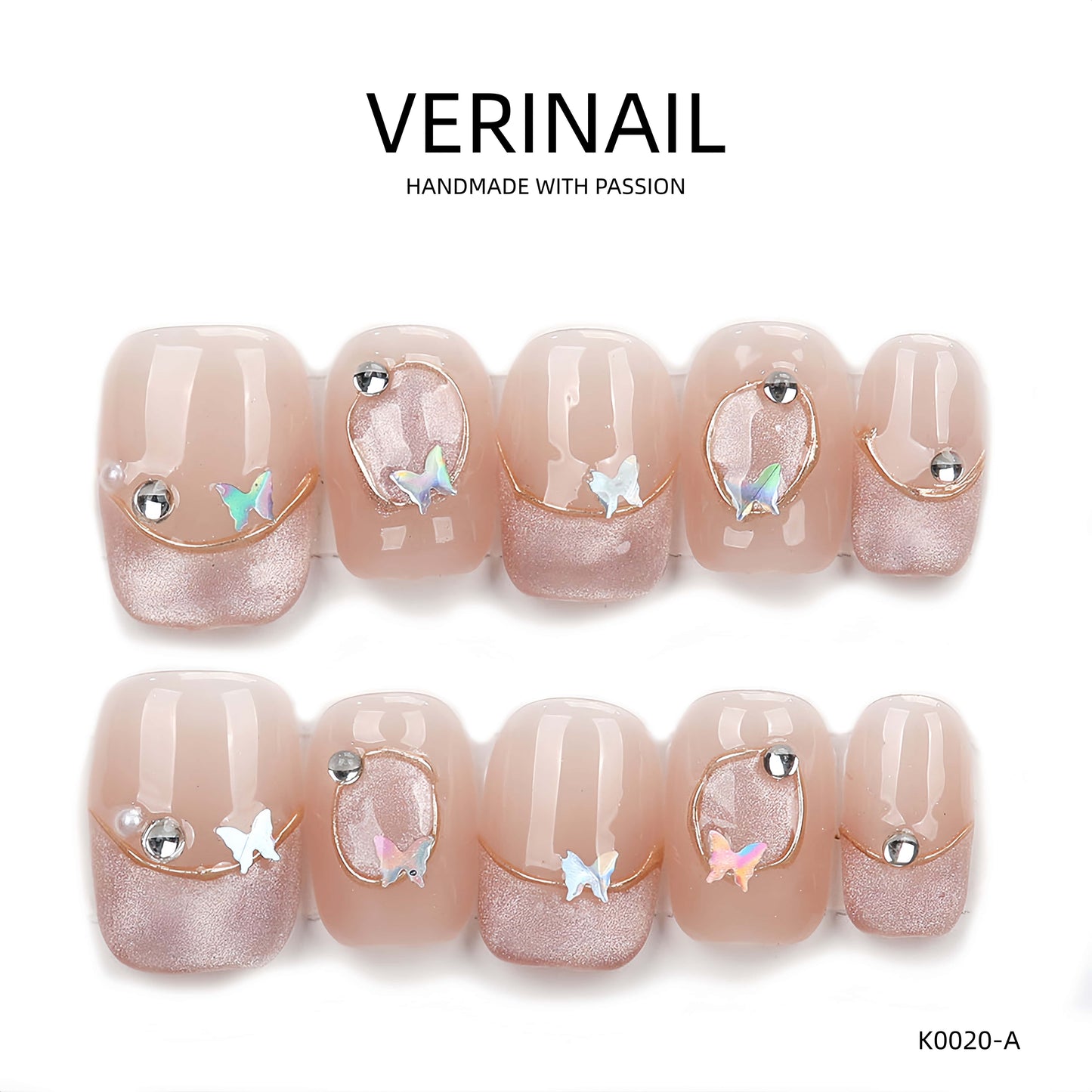 Press On Nails Ballerina- Short BS02