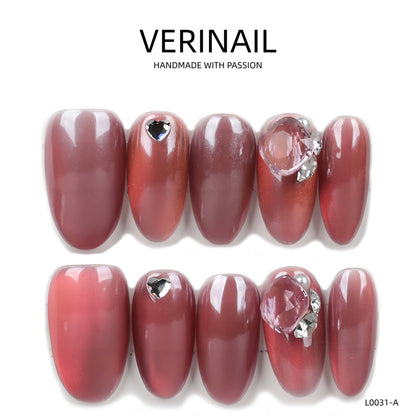 Press On Nails Color Red RD06