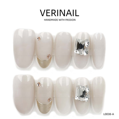 Press On Nails Almond-Medium-AM07