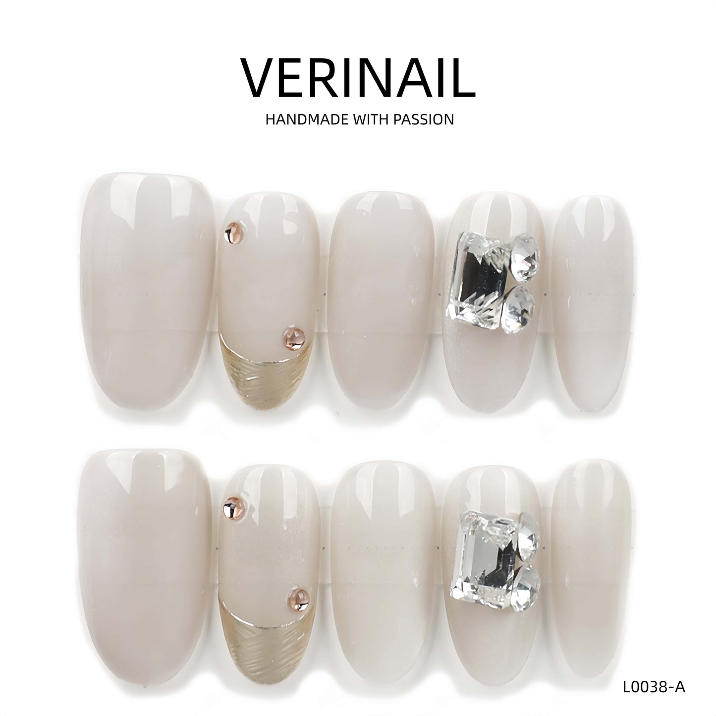 Press On Nails Color White WH02