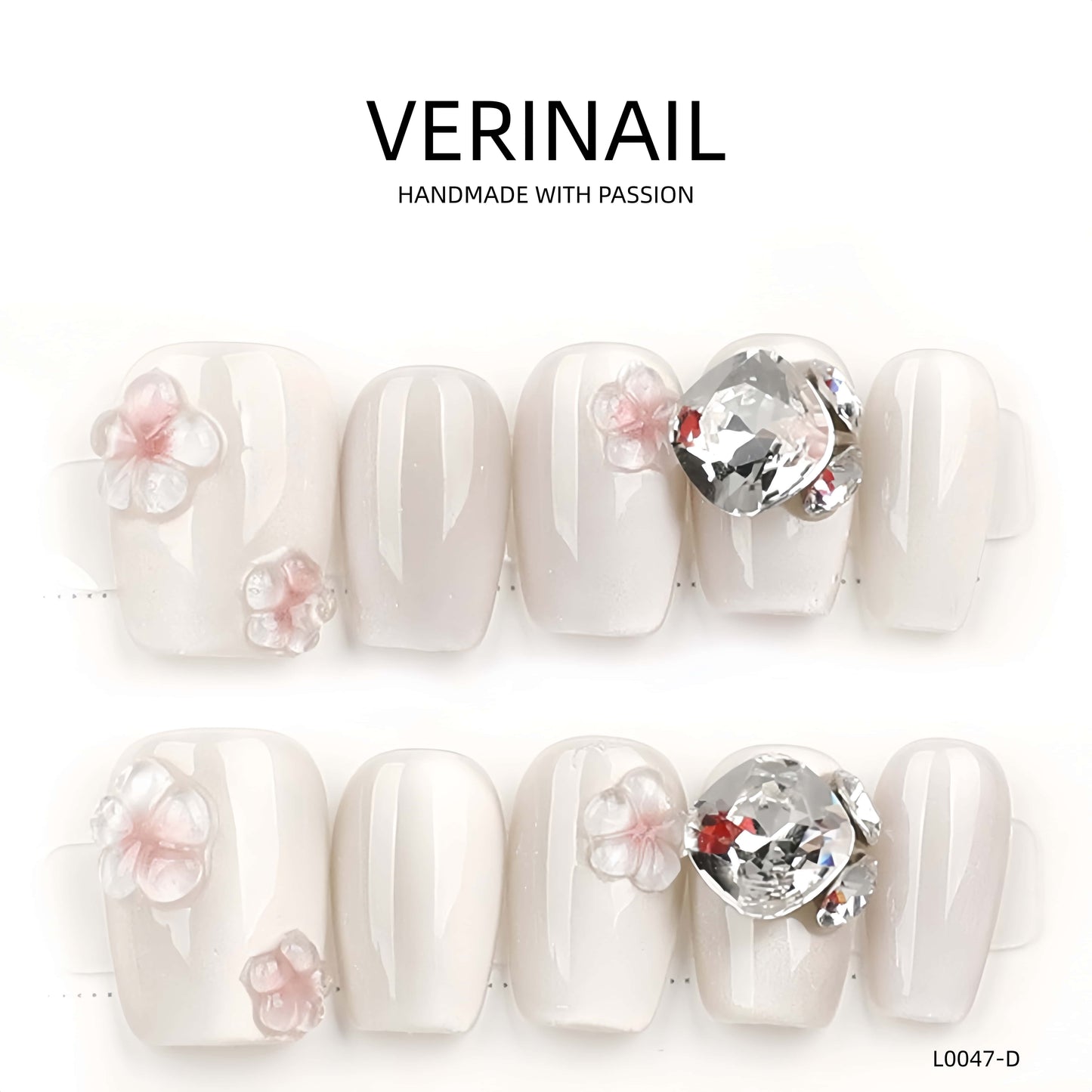 Press On Nails Color Silver SL02