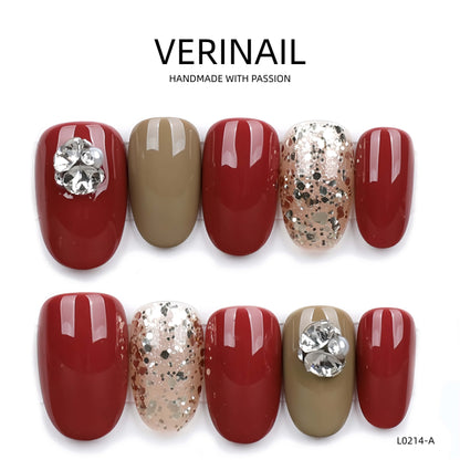 Press On Nails Color Red RD07