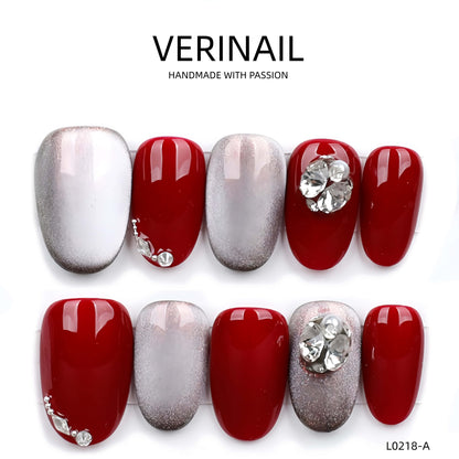 Press On Nails Color Red RD07