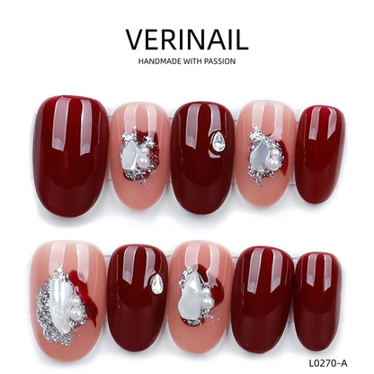 Press On Nails Color Red RD03