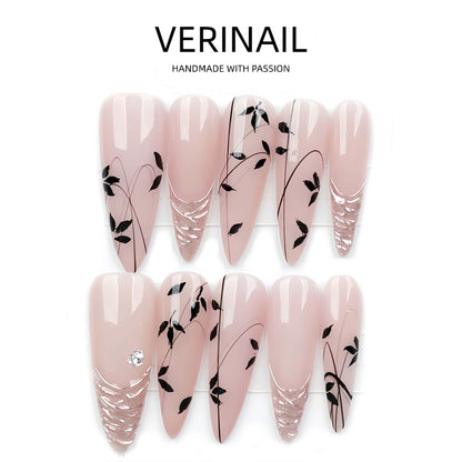 Press On Nails Almond-Long-AL02