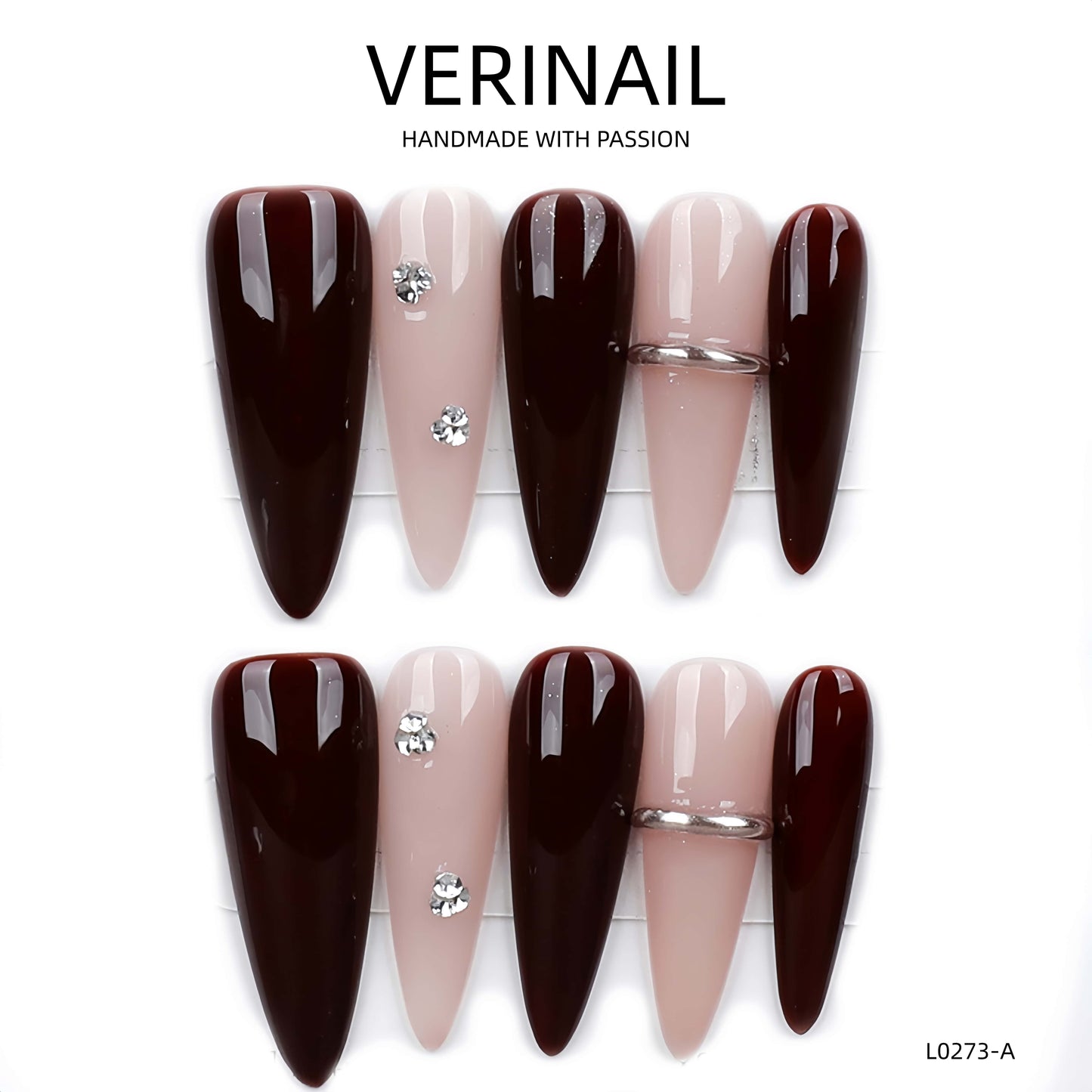 Press On Nails Almond-Long-AL02