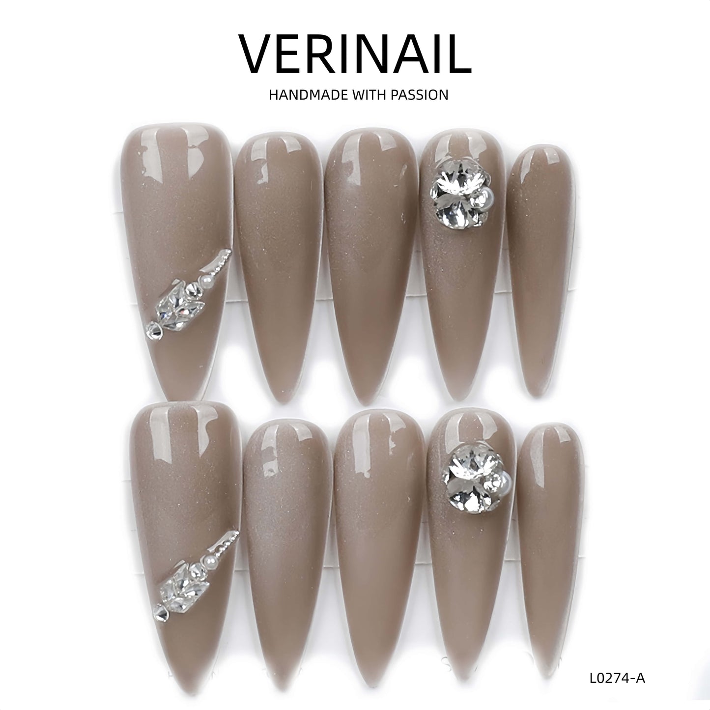 Press On Nails Almond-Long-AL02