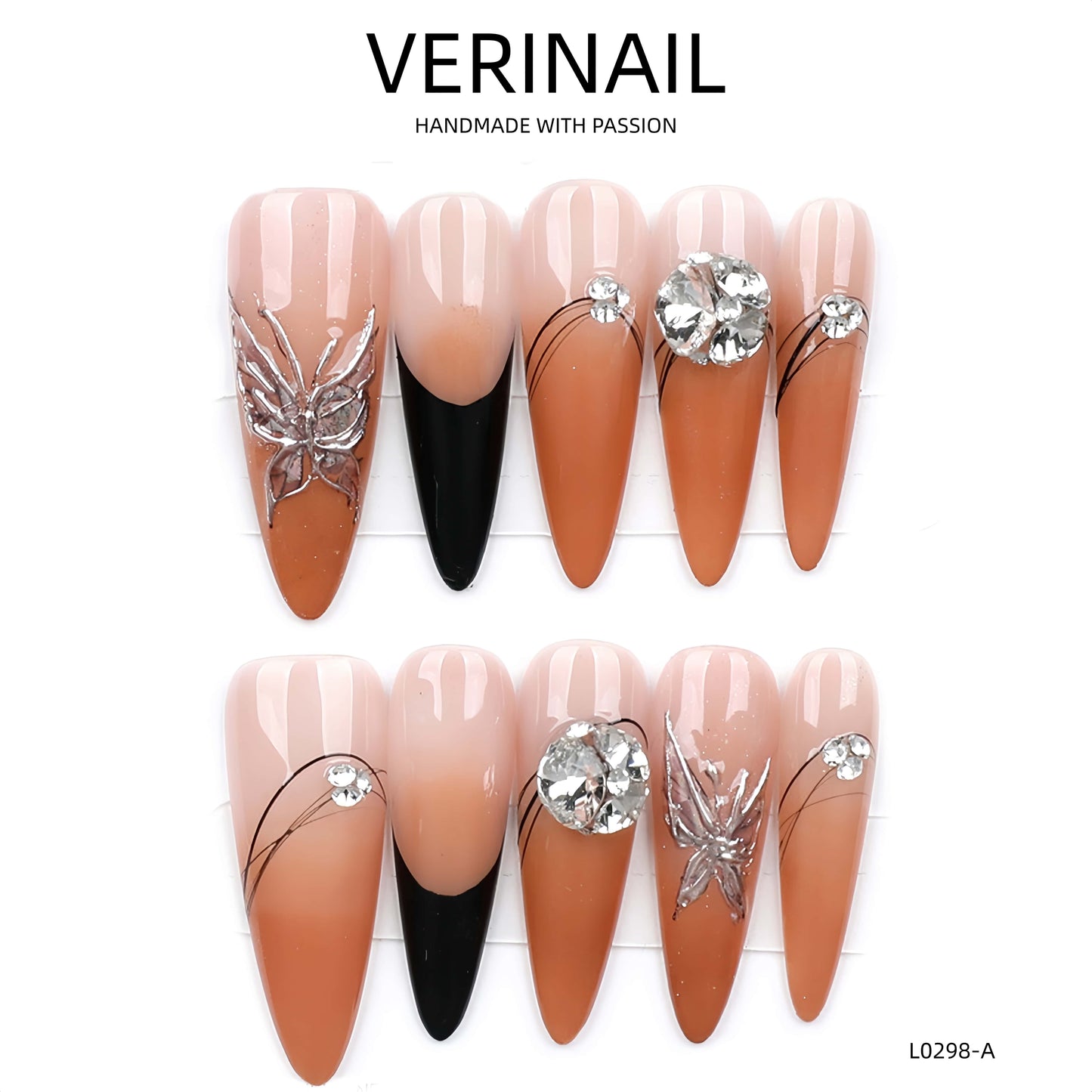 Press On Nails Almond-Long-AL02
