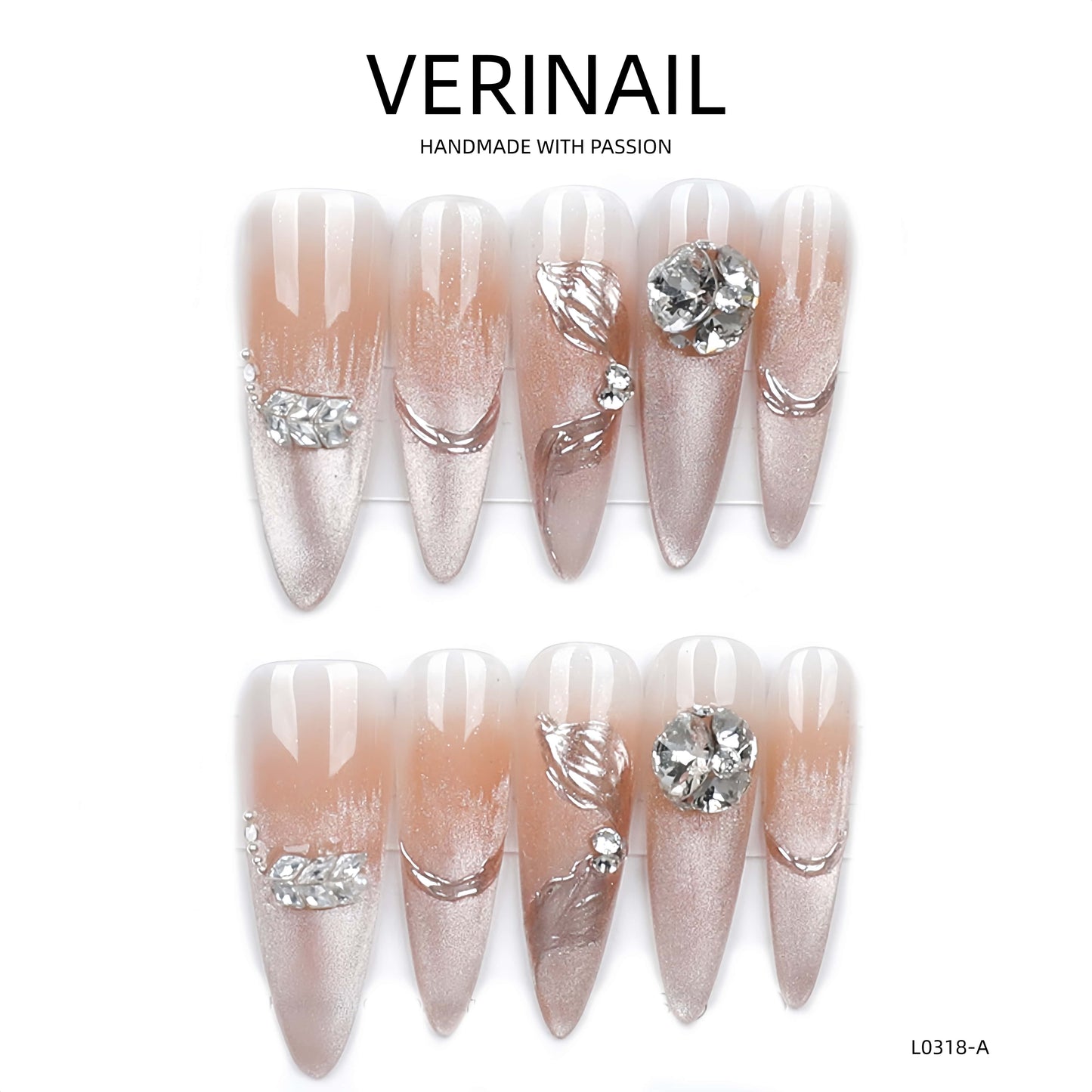 Press On Nails Almond-Long-AL02