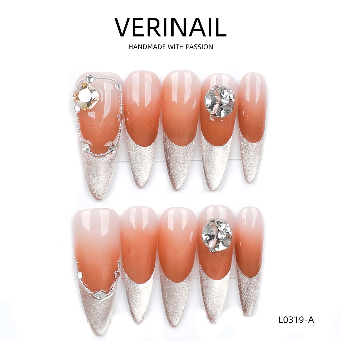 Press On Nails Almond-Long-AL02