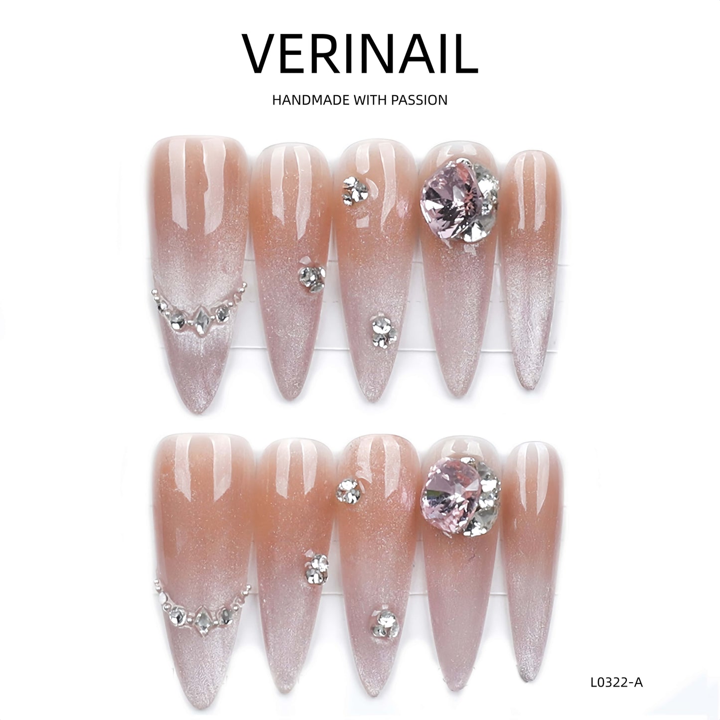 Press On Nails Almond-Long-AL04