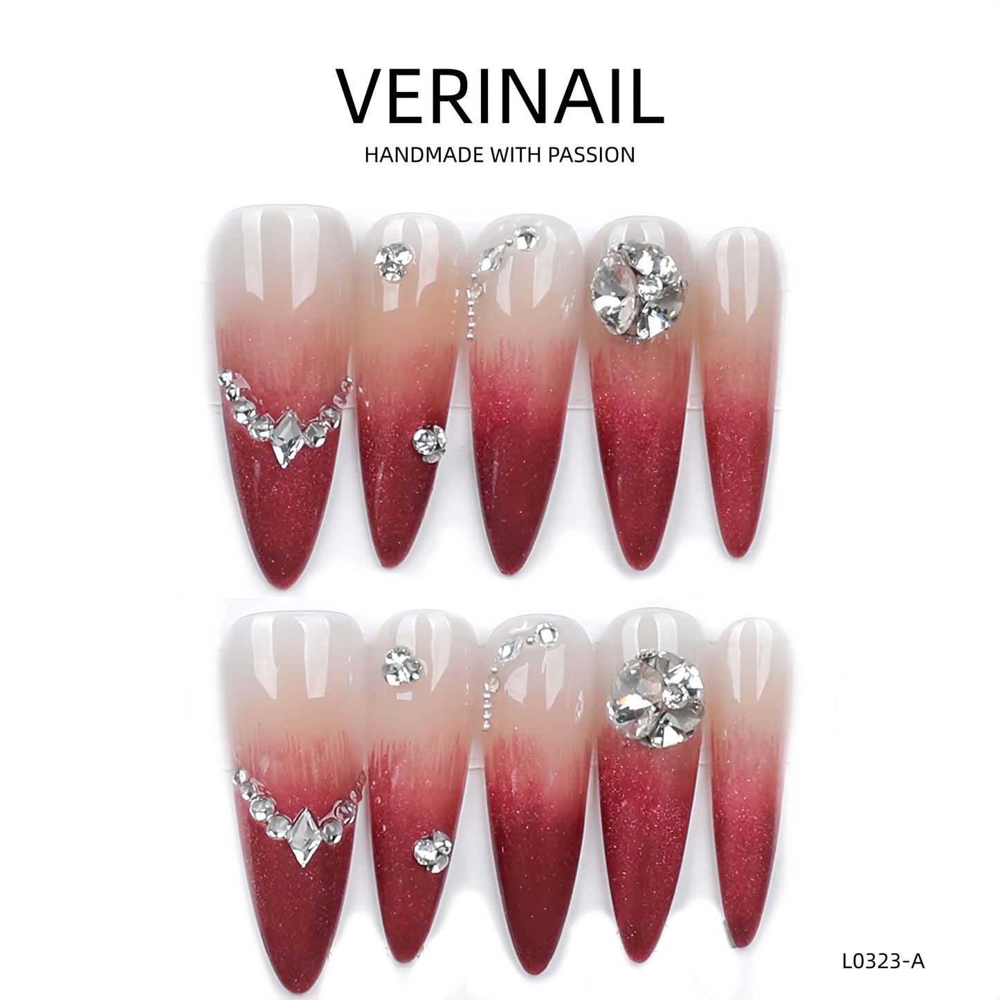 Press On Nails Almond-Long-AL04